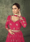 Sayuri Shine Gold Heavy Viscose Silk Wedding Wear Gown With Dupatta
